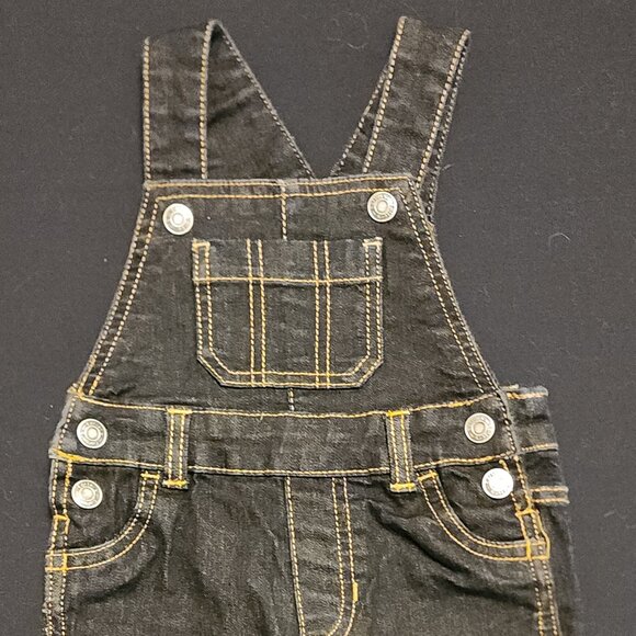 Carter's Denim Overalls 6 Months /The Children's Place Dinosaur Shirt 3-6 Months - Picture 2 of 15